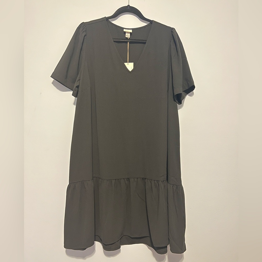 NWT black a new day v-neck mini dress